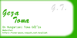 geza toma business card